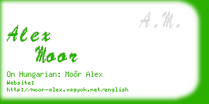 alex moor business card