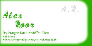 alex moor business card